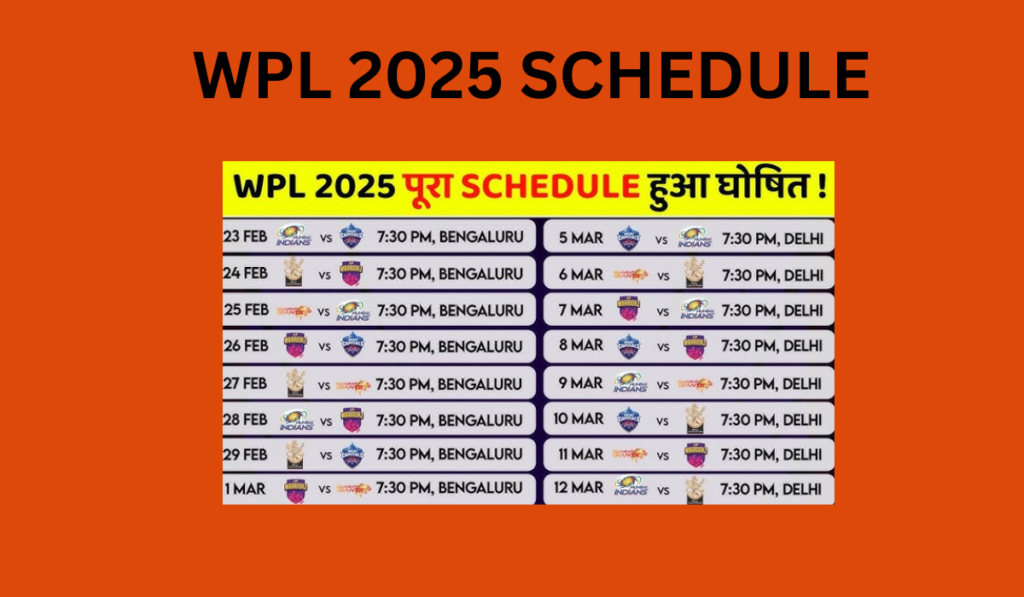 WPL 2025 SCHEDULE