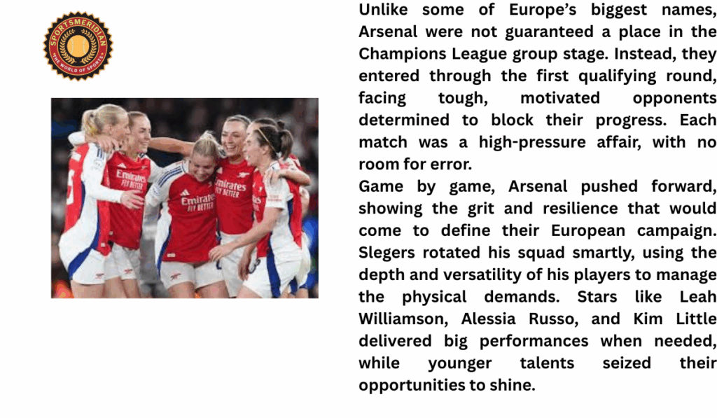 Arsenal Women Make History: From Qualifiers to Champions League Glory.